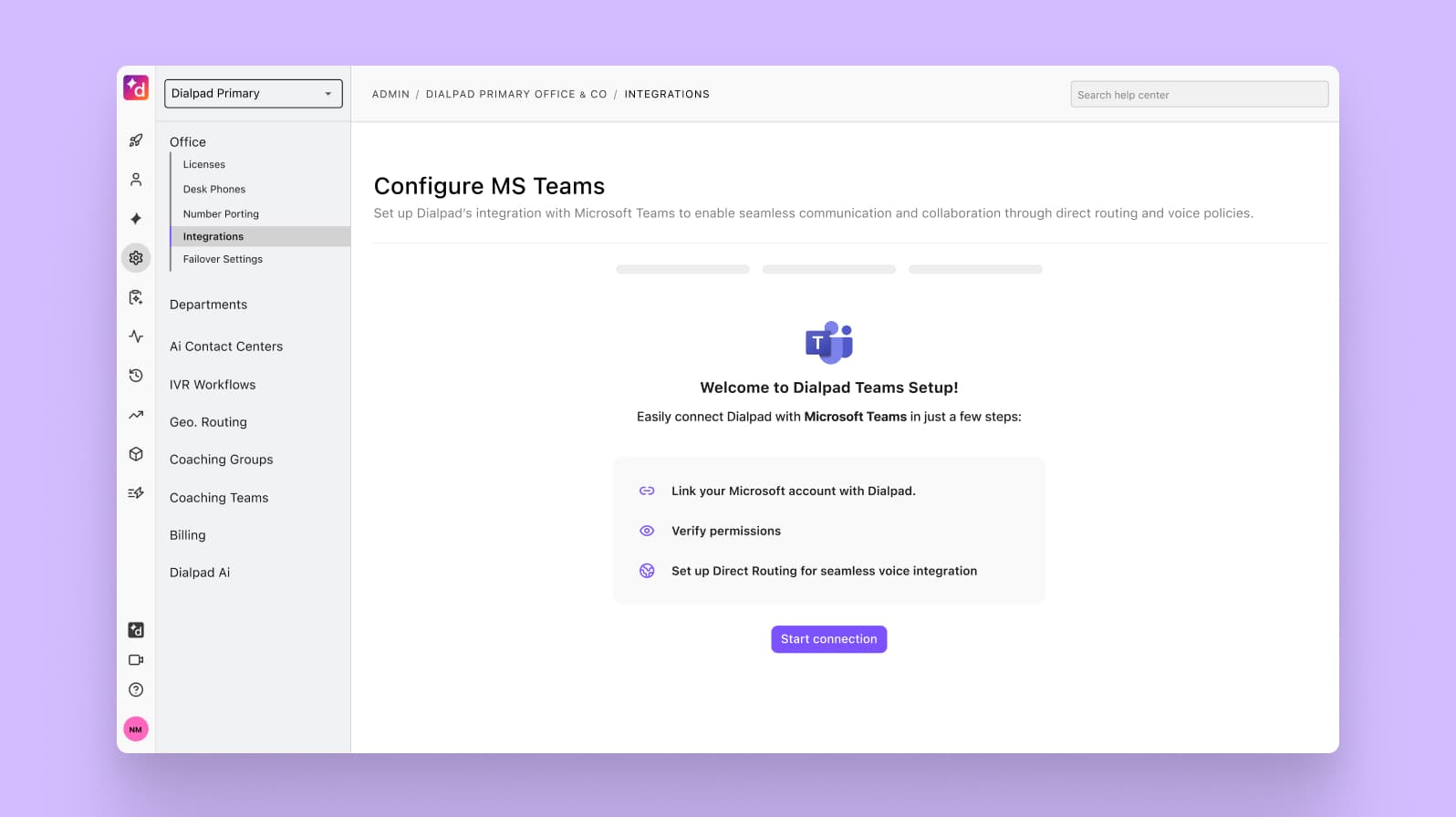 Flexible licensing & setup options Teams-Dialpad